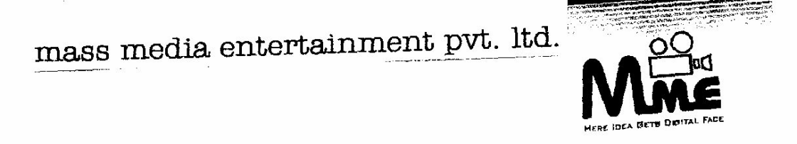 Mme,mass Media Entertainment Pvt. Ltd. Device mark 1426428 Trademark
