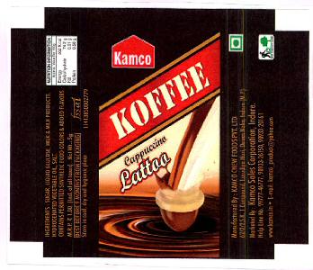 Kamco Koffee Cappuccino Lattoo Device mark 2788522 Trademark