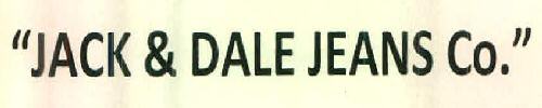"jack & Dale Jeans Co." Device mark 2654973 Trademark