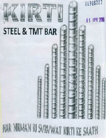 Kirti Steel And Tmt Bar Device mark 1946727 Trademark