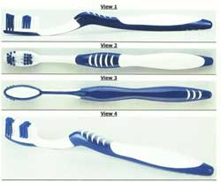 Three Dimensional Distinctive Tooth Brush Device Device mark 1859861 Trademark