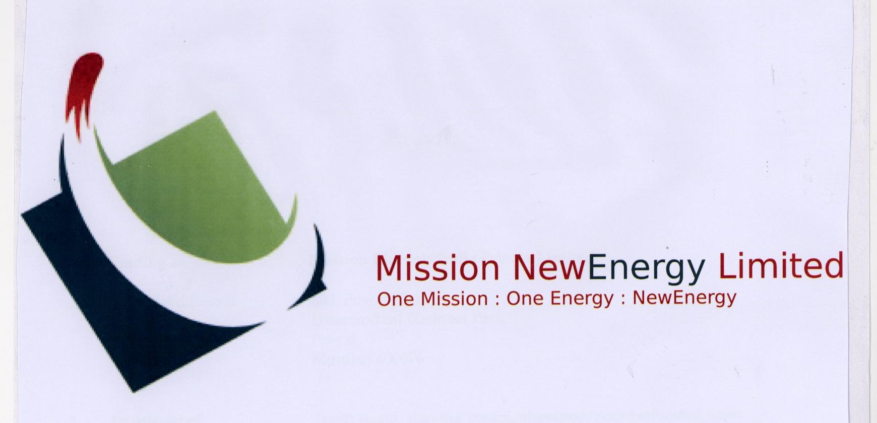 Mission New Energy Limited ( Label ) Device mark 1781015 Trademark