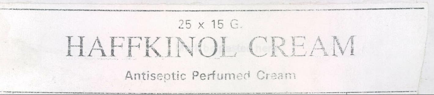 Haffkinol Cream Antiseptic Perfumed Cream Device mark 2079009 Trademark