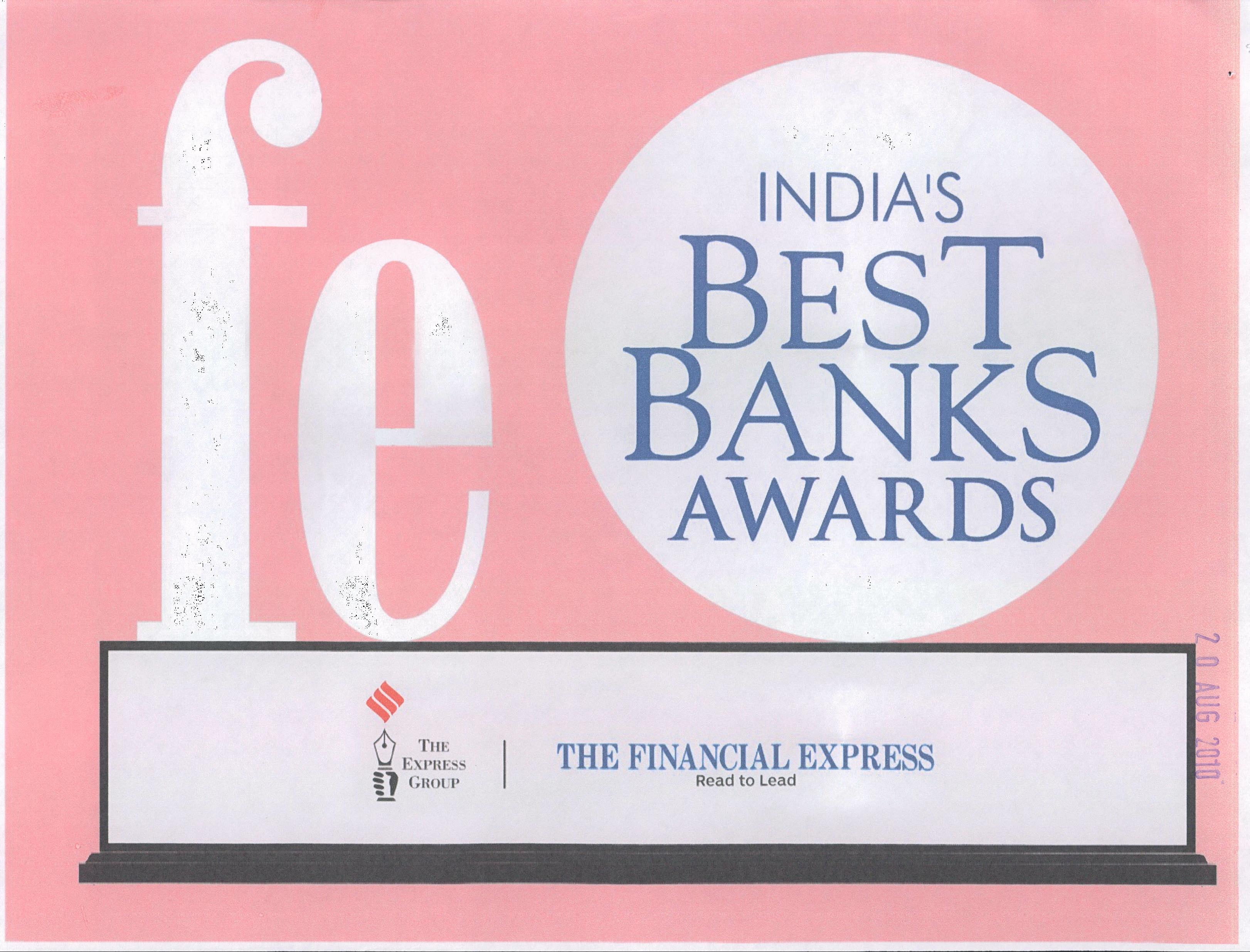 Fe India's Best Banks Awards Device mark 2011791 Trademark