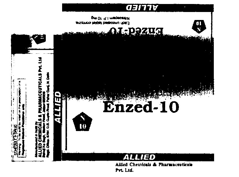 Enzed-10 (label) Device mark 1015680 Trademark