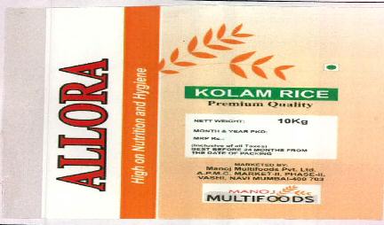 Allora Kolam Rice Device mark 2353559 Trademark