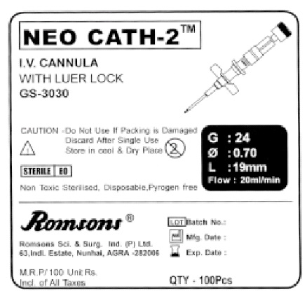 Neo Cath-2 Romsons Device mark 1249538 Trademark
