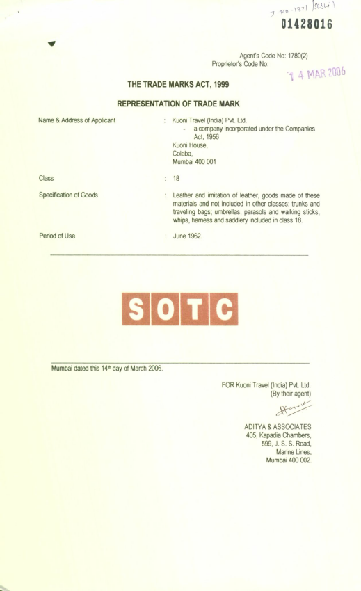 Sotc Device mark 1428016 Trademark