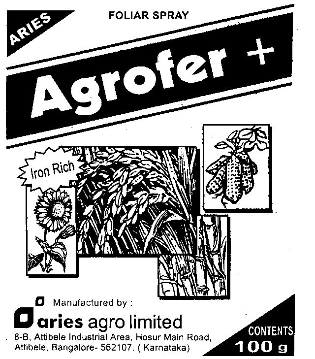 Agrofer + (label) Device mark 1491430 Trademark