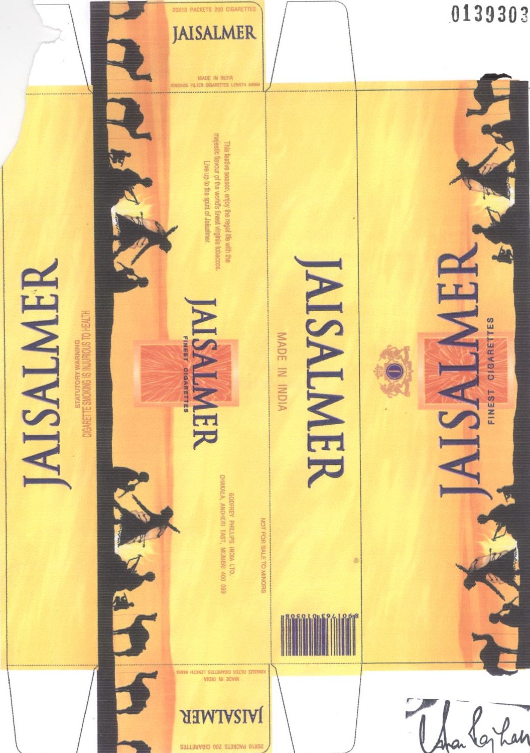Jaisalmer With Label Device mark 1393033 Trademark