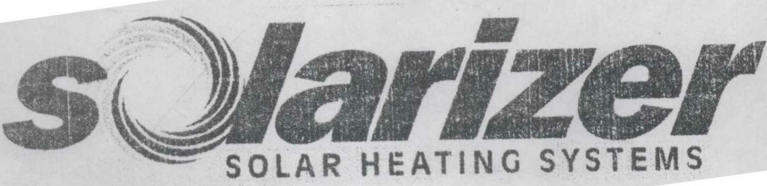 Solarizer Solar Heating Systems [device] Device mark 962033 Trademark