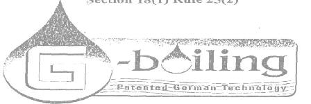 G-boiling Device mark 1724221 Trademark