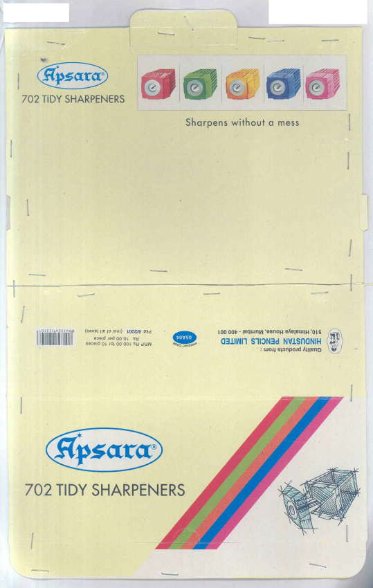Apsara (702 Tidy Sharpner) Device mark 1030669 Trademark