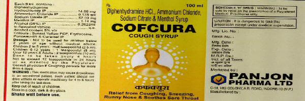 Cofcura Cough Syrup (device Of Human Caricature) Device mark 2838406 Trademark