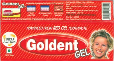 Goldent Gel ( Device ) Device mark 1302459 Trademark