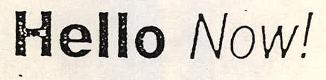 Hello Now Device mark 1501377 Trademark