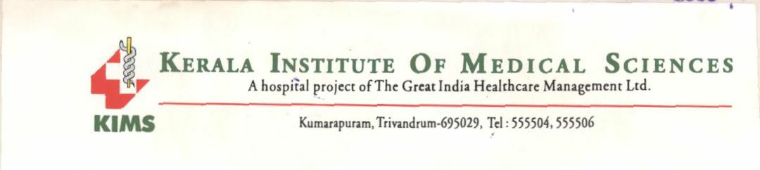 Kerala Institute Of Medicial Sciences Device mark 973206 Trademark