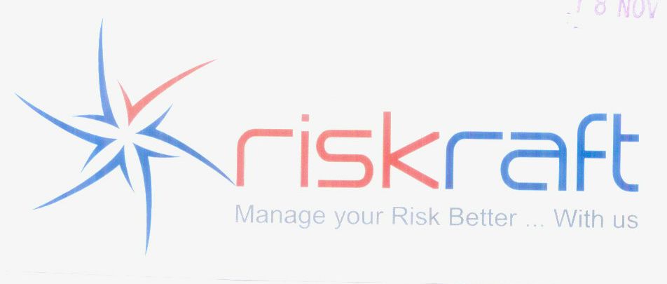 Riskraft Manage Your Risk Better ... With Us (label) Device mark 1400042 Trademark