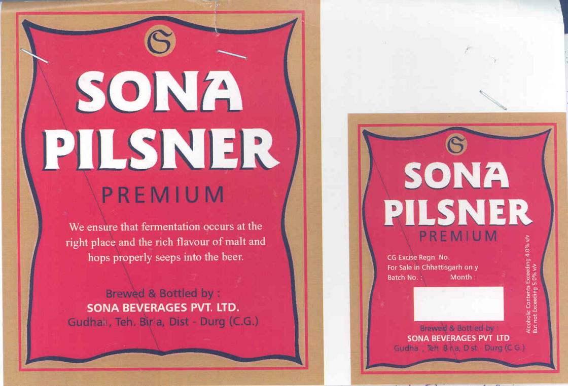 Sona Pilsner (label) Device mark 1716938 Trademark