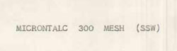 Microntalc 300 Mesh Device mark 707280 Trademark