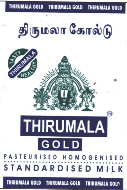 Thirumala Gold Pasteurised Homogenised Standardised Milk Device mark 2377803 Trademark