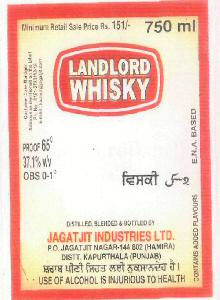Landlord Whisky (label) Device mark 2651304 Trademark