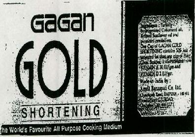 Gagan Gold Shortening Device mark 710155 Trademark