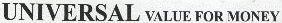 Universal Value For Money Device mark 1990762 Trademark