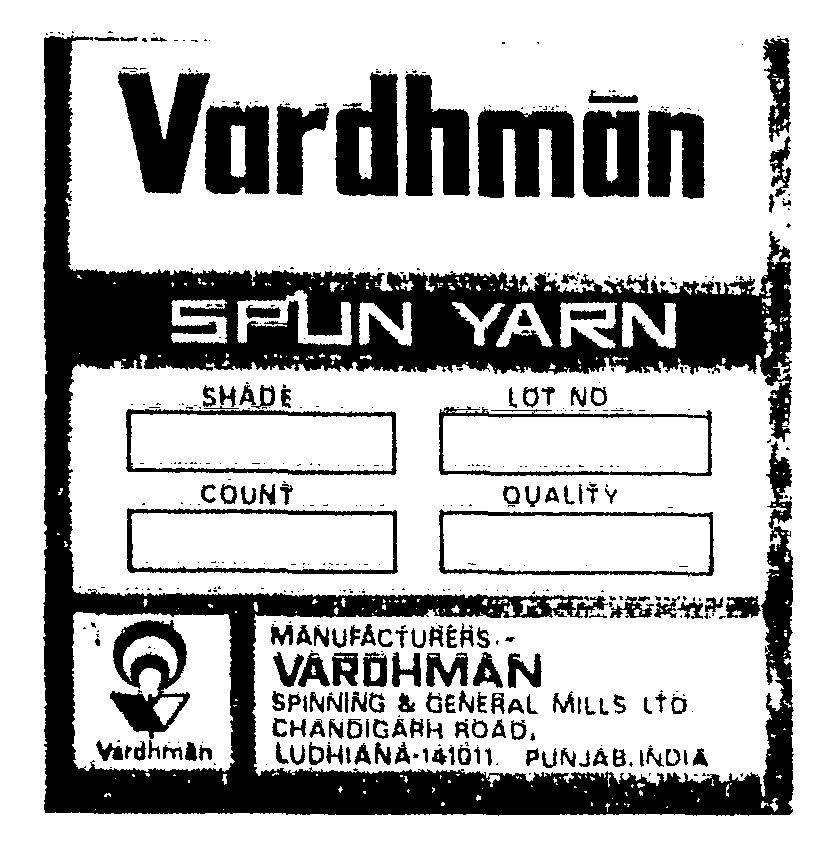 Vardhman (label) Device mark 581177 Trademark