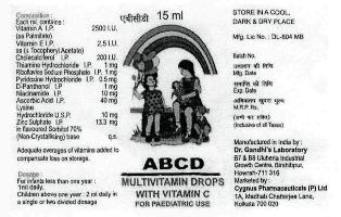 Abcd Multivitamin Drops With Vitamin C Device mark 2479249 Trademark