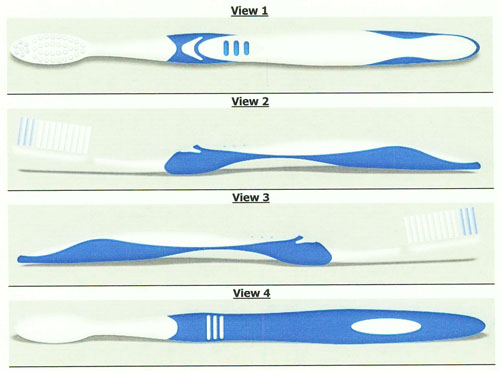 Three Dimensional Distinctive Tooth Brush Device Device mark 1859865 Trademark