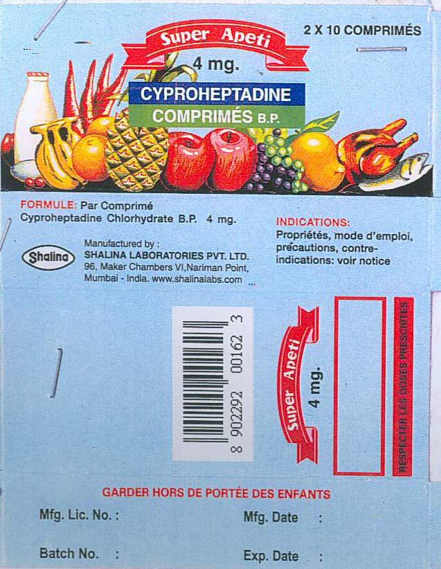 Super Apeti Cyproheptadine (label) Device mark 1208191 Trademark