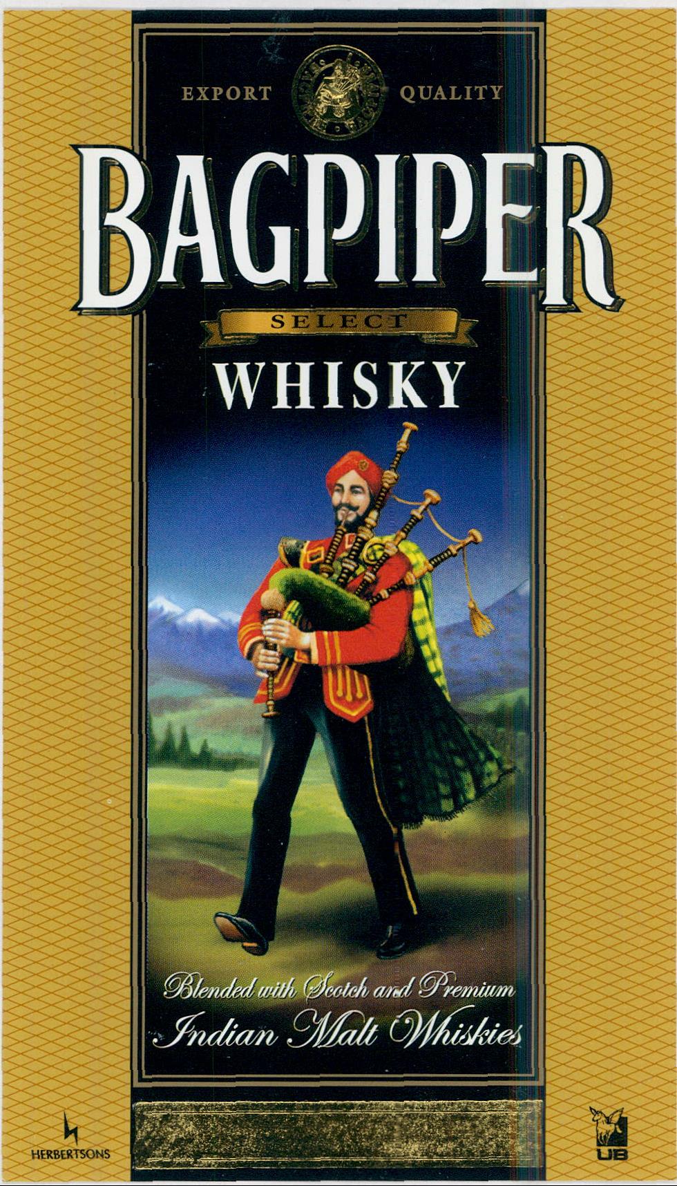Bagpiper Select Whisky (label) Device mark 1363478 Trademark
