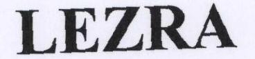 Lezra Device mark 1751174 Trademark