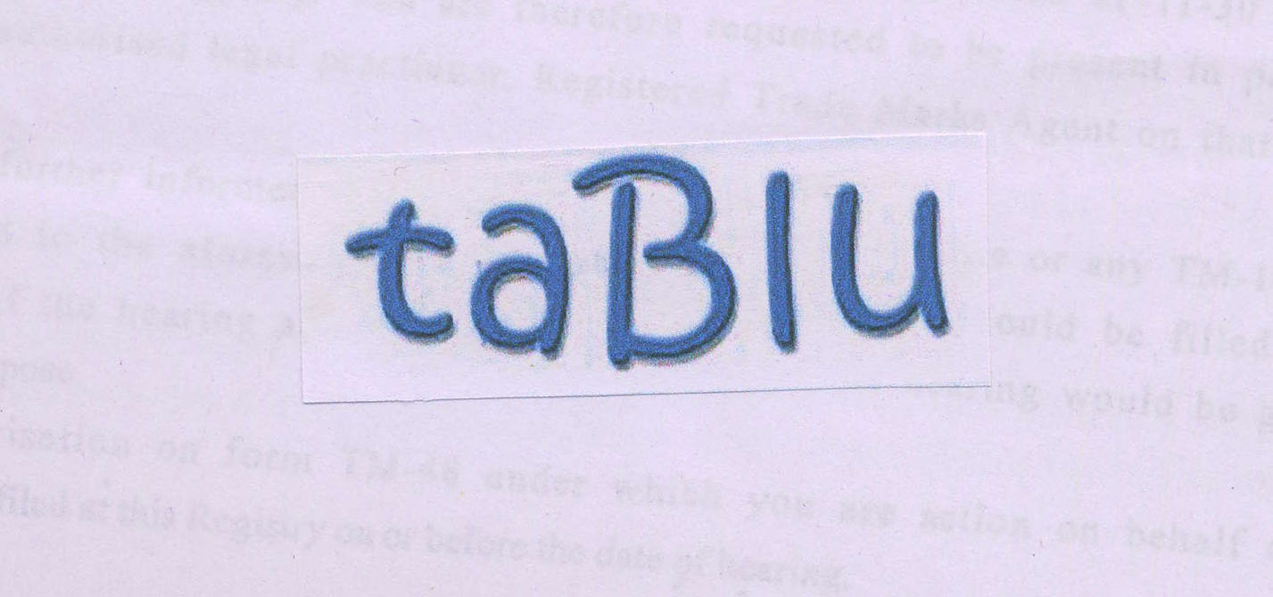 Tablu (label) Device mark 1661171 Trademark