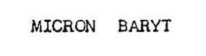 Micron Baryt Device mark 707247 Trademark
