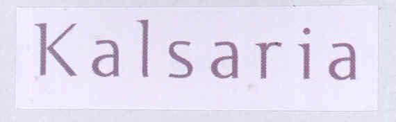 Kalsaria (label) Device mark 1745504 Trademark