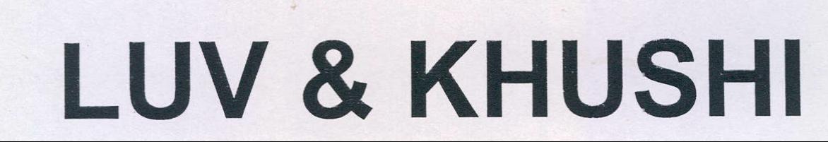 Luv & Khushi Device mark 2186997 Trademark