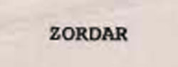Zordar Device mark 600910 Trademark