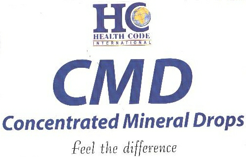 Hc, Health Code International, Cmd, Concentrated Mineral Drops, Feel The Difference Device mark 1830003 Trademark