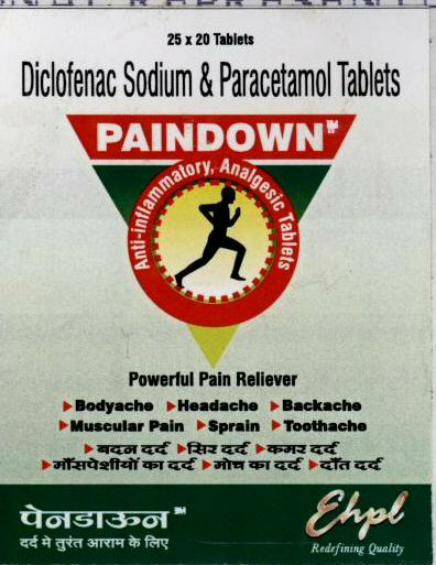 Paindown (label) Device mark 1504875 Trademark
