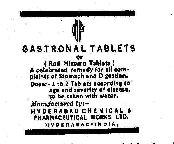 Gastronal Tablets Device mark 169811 Trademark