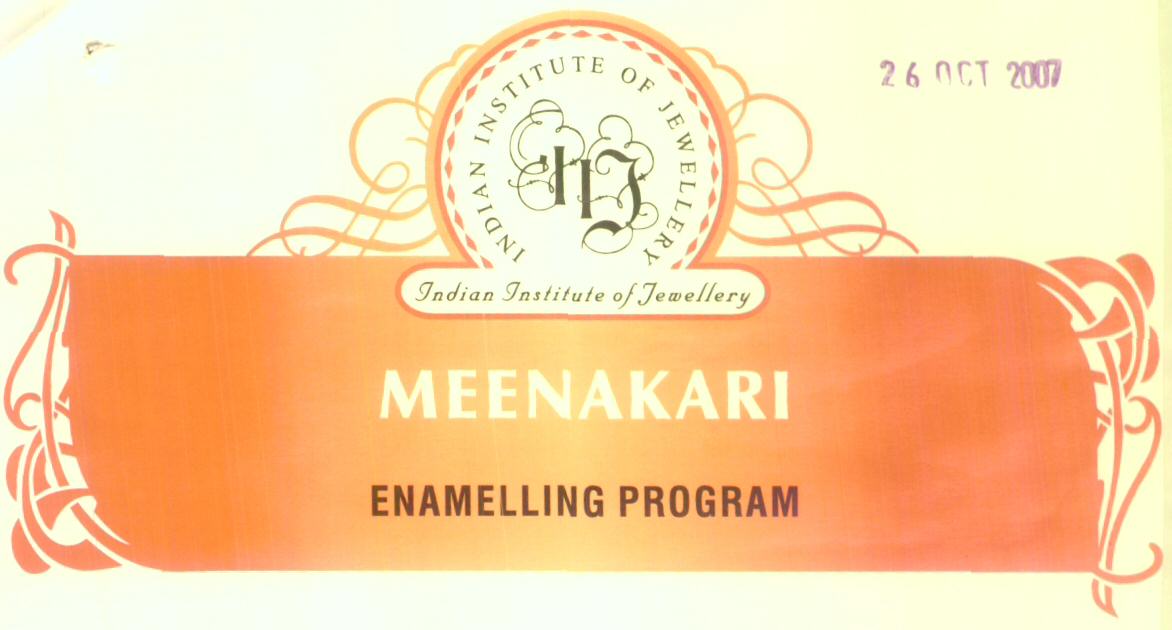 Meenakari Enamelling Program (label) Device mark 1615716 Trademark