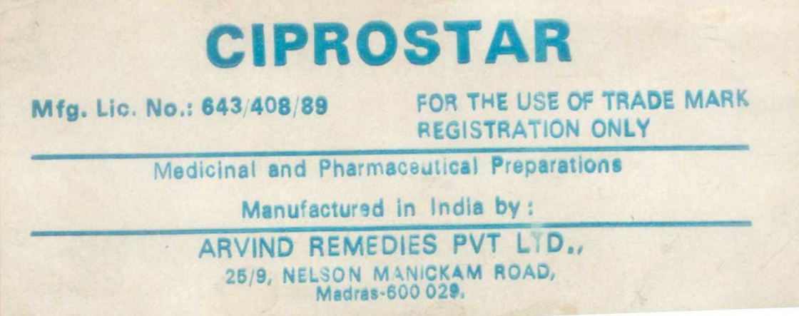 Ciprostar Device mark 584712 Trademark
