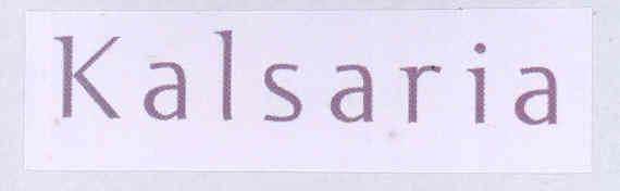 Kalsaria (label) Device mark 1745497 Trademark