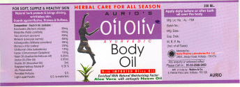 Oil Oliv Ayurvedic Body Oil Device mark 2058412 Trademark