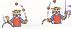 Britannia Tiger Juggling (in Series Of 2) (label) Device mark 1734866 Trademark