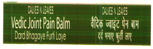 Vedic Joint Pain Balm Device mark 2617810 Trademark
