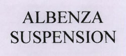 Albenza Suspension Device mark 1052396 Trademark