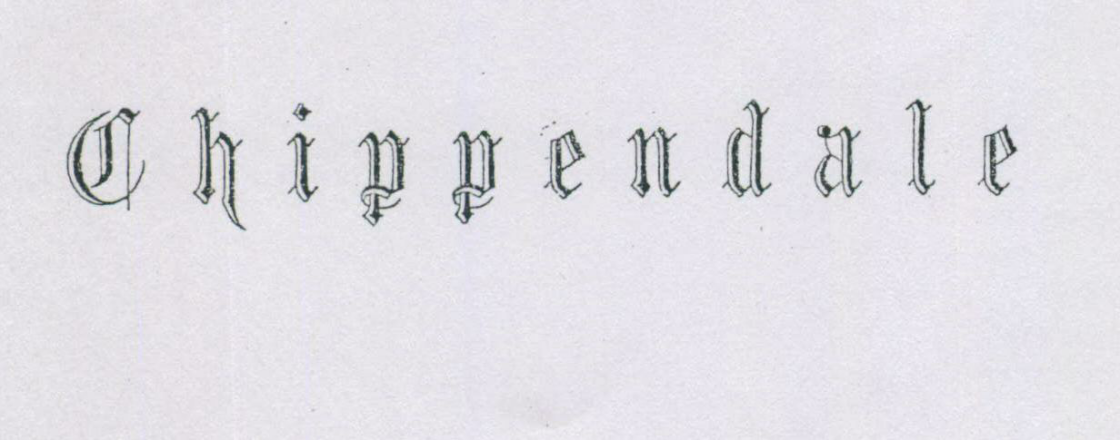 Chippendale (letter Written In Special Form) Device mark 1446220 Trademark